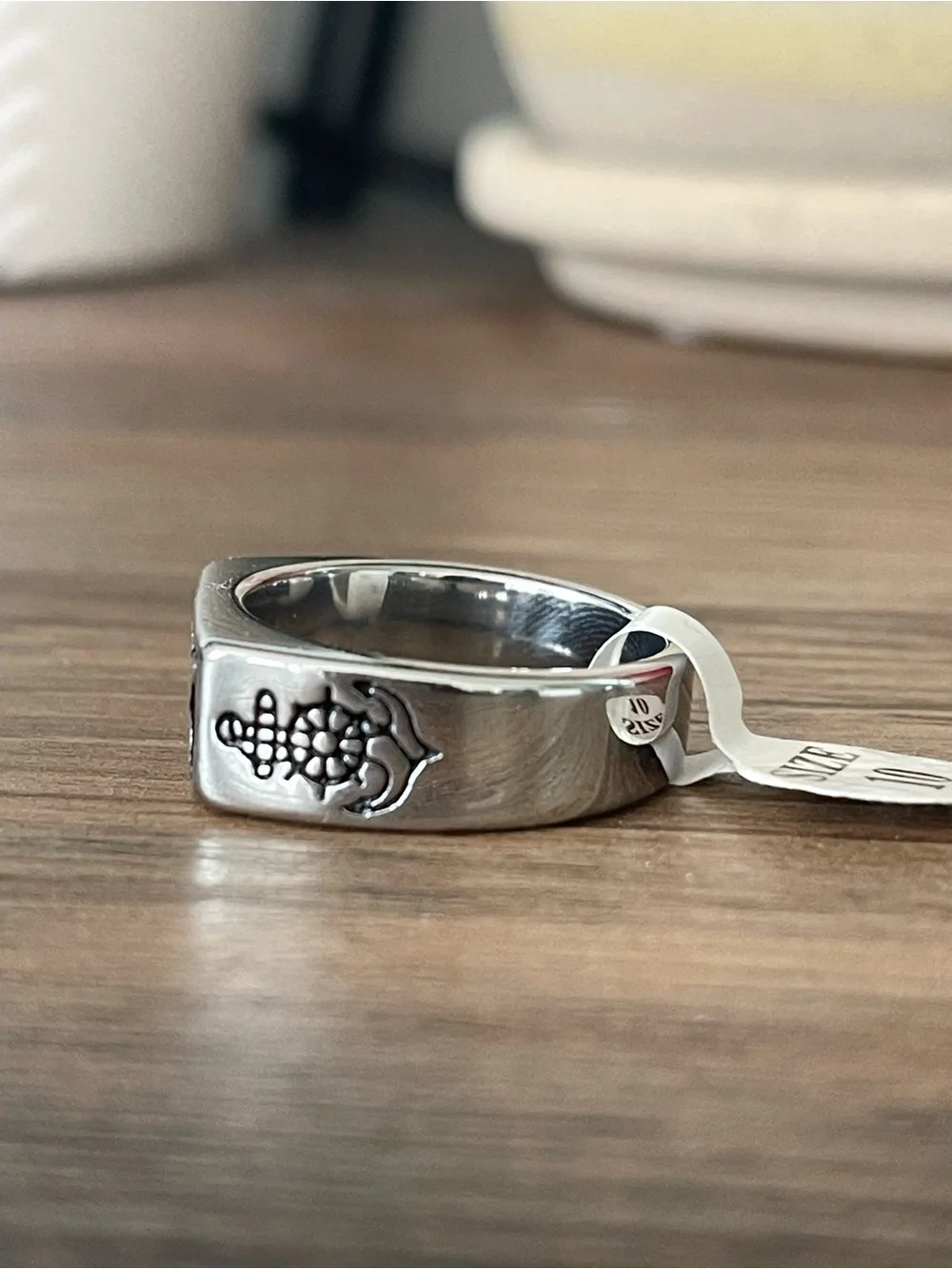 Silver 'SINK' Men's Ring
